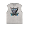 Distressed Angel Pattern Tank Top