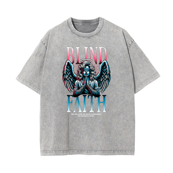 Faded Angel Streetwear Pattern Tee