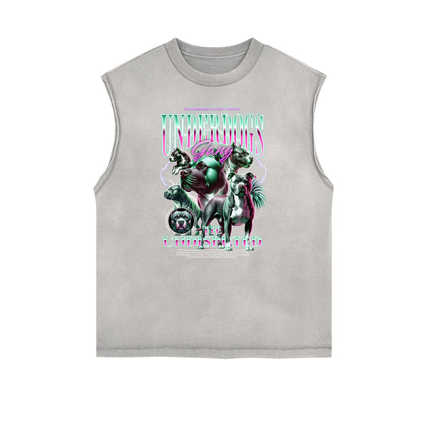 Frayed Edge Gangsta Streetwear Graphic Tank