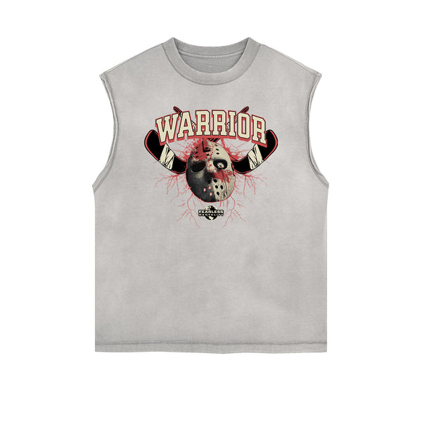 Frayed Edge Gangsta Pattern Tank Top