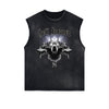 Frayed Edge Sleeveless Gangsta Graphic Tee