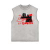 Faded Frayed Gangsta Graphic Tank Top