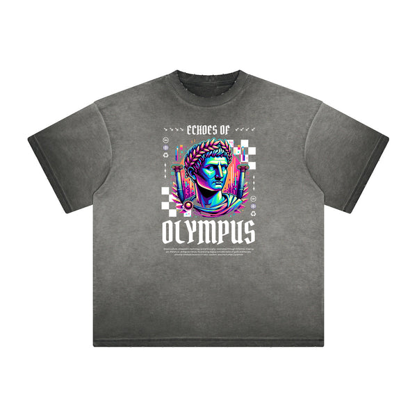 Distressed Vanquisher Neon Y2K Pattern Tee