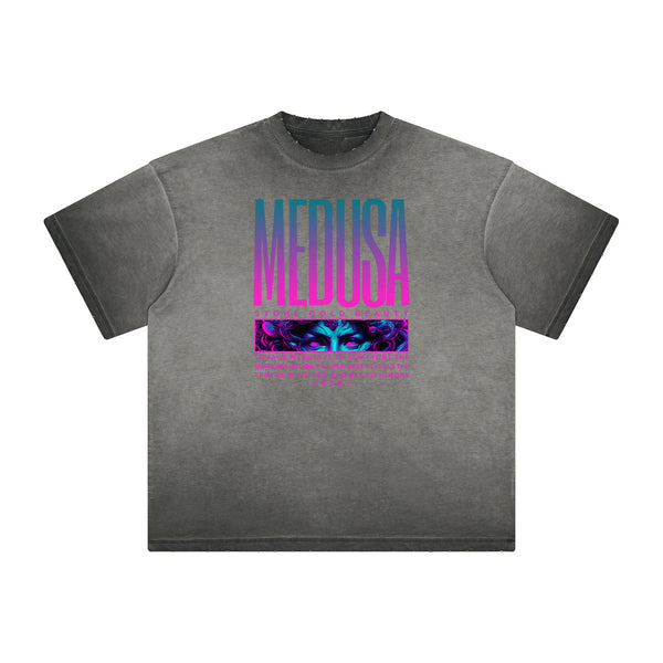 Distressed Vanquisher Neon Y2K Pattern Tee