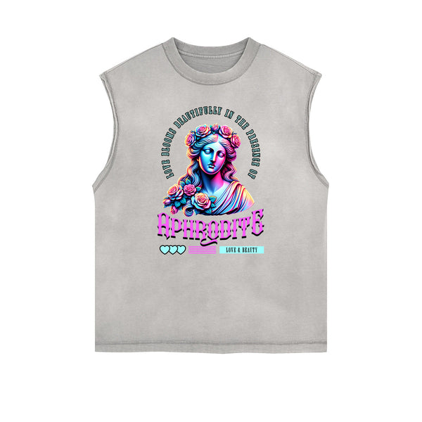Faded Vanquisher Neon Y2K Graphic Muscle Tank