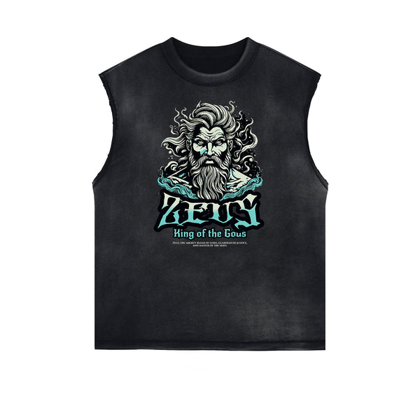 Faded Vintage Zeus Graphic Muscle Tank