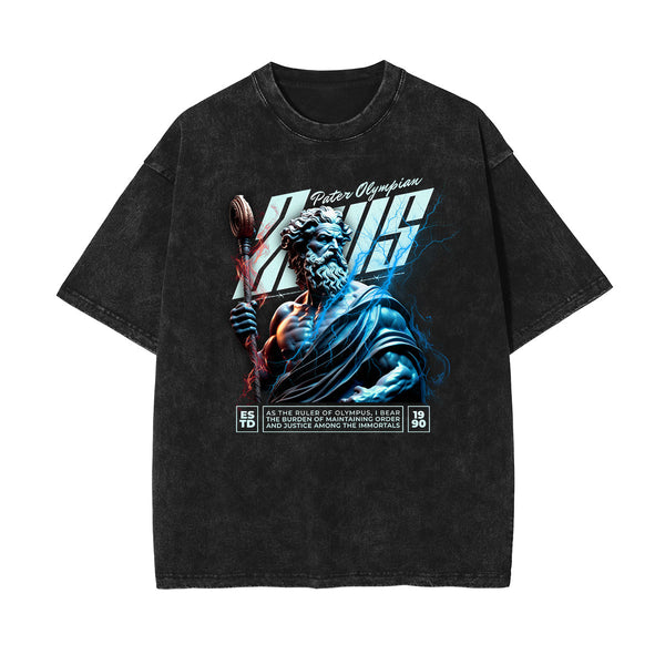 Stone Wash Zeus Graphic Tee
