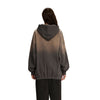 Women's Acid Wash Elastic Hem Hoodie-INNBLAC