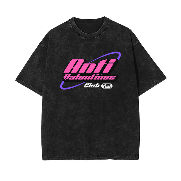 Anti Valentines Club Y2K Graphic Tee-INNBLAC