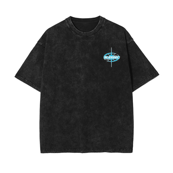 Blessed Y2K Christian Graphic Tee-INNBLAC