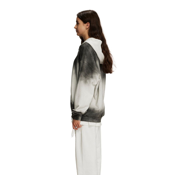 Women's Brush Paint Double Slider Zip Hoodie-INNBLAC