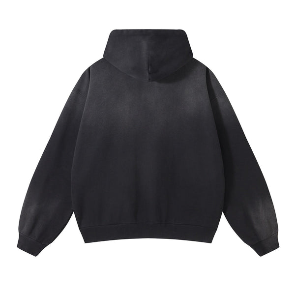 Women's Brush Paint Double Slider Zip Hoodie-INNBLAC