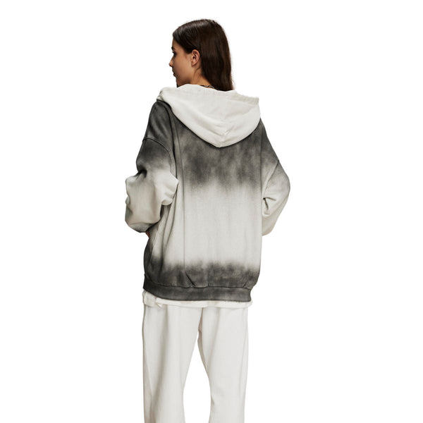 Women's Brush Paint Double Slider Zip Hoodie-INNBLAC