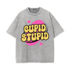Cupid Stupid Y2K Valentines Graphic Tee-INNBLAC