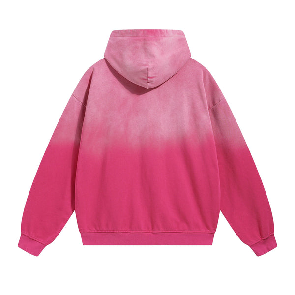 Women's Faded Double Slider Zip Hoodie-INNBLAC