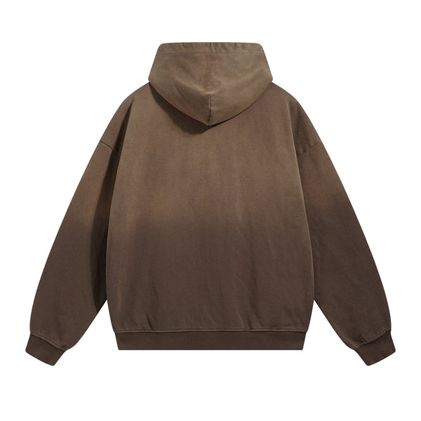 Women's Faded Double Slider Zip Hoodie-INNBLAC