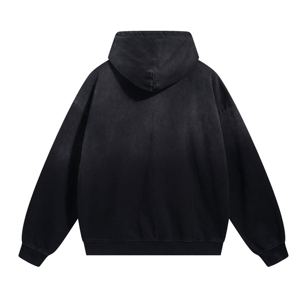 Women's Faded Double Slider Zip Hoodie-INNBLAC