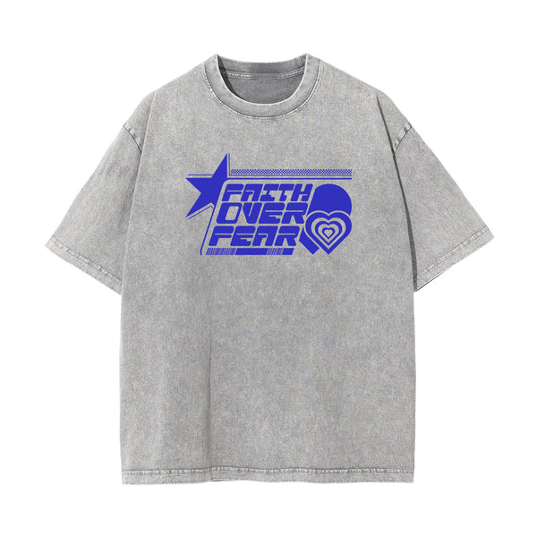 Faith Over Fear Y2K Christian Graphic Tee-INNBLAC