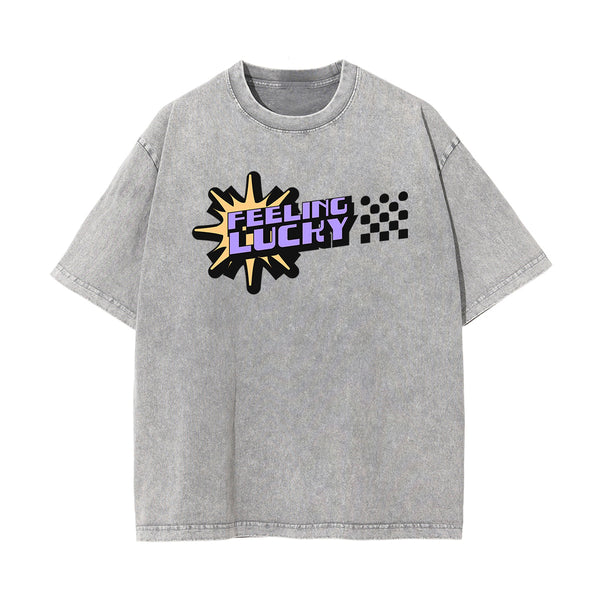 Feeling Lucky Y2K Valentines Graphic Tee-INNBLAC