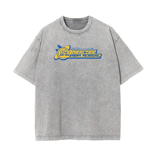 His Mercies Christian Y2K Graphic Tee-INNBLAC