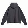 Women's Raw Edge Hem Thumb Holes Hoodie-INNBLAC