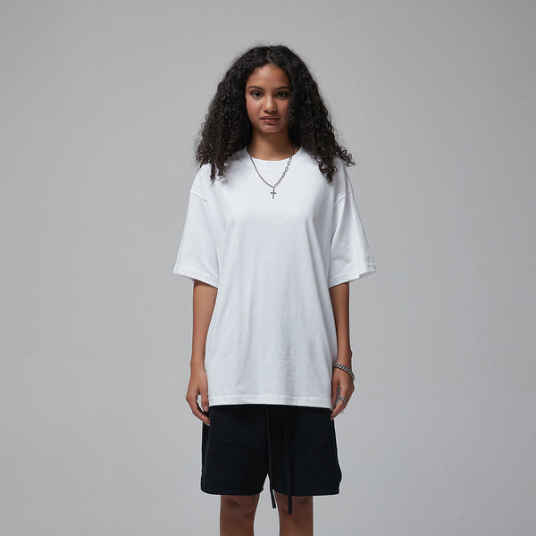 Women's Plain Lightweight Basic Tee 5.6oz-INNBLAC