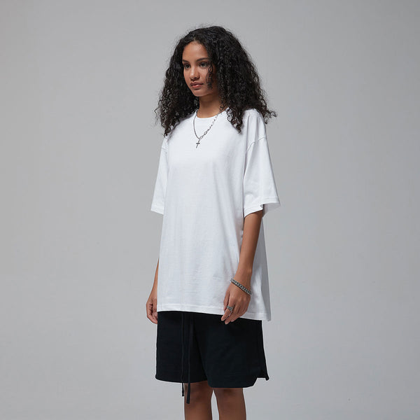 Women's Plain Lightweight Basic Tee 5.6oz-INNBLAC