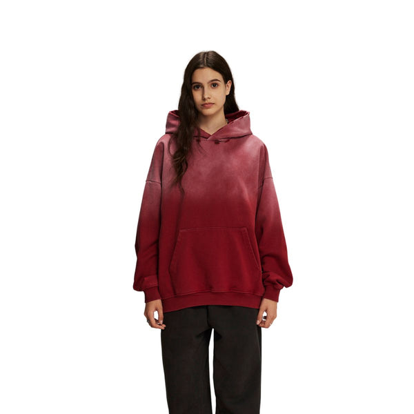 Women's Washed Faded Distressed Hoodie-INNBLAC