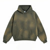 Women's Acid Wash Faded Ripped Hoodie-INNBLAC