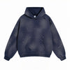 Women's Acid Wash Faded Ripped Hoodie-INNBLAC