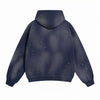 Women's Acid Wash Faded Ripped Hoodie-INNBLAC