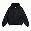 Women's Acid Wash Faded Ripped Hoodie-INNBLAC