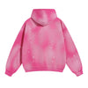 Women's Acid Wash Faded Ripped Hoodie-INNBLAC