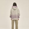 Women's Washed Ripped Kangaroo Pocket Hoodie-INNBLAC