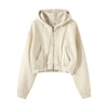 Women's Double Slider Zip Crop Hoodie-41bb0b-16