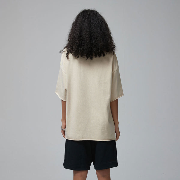 Women's Raw Edge 100 Cotton T Shirt 9oz-INNBLAC