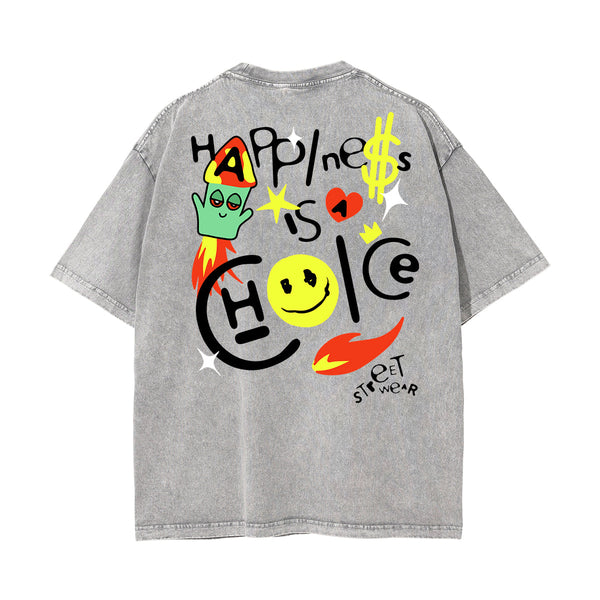 Stone-Washed Street Art Graffiti Graphic Tee