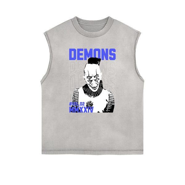 Frayed-Edge Gothic Death Motif Tank