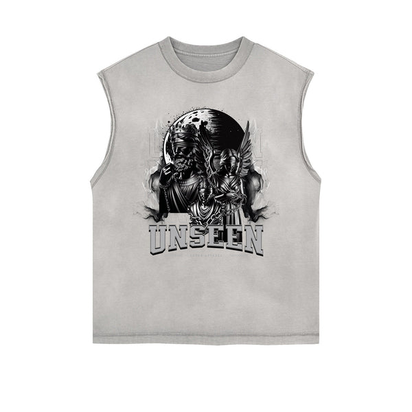 Frayed-Edge Gothic Death Motif Tank