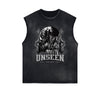 Distressed Gothic Death Motif Tank Top
