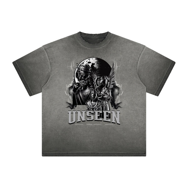Heavyweight Washed Gothic Death Motif Tee