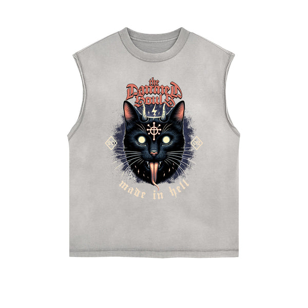 Frayed-Edge Gothic Death Motif Tank