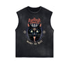 Distressed Gothic Death Motif Tank Top