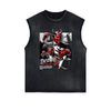 Distressed Gothic Death Motif Tank Top