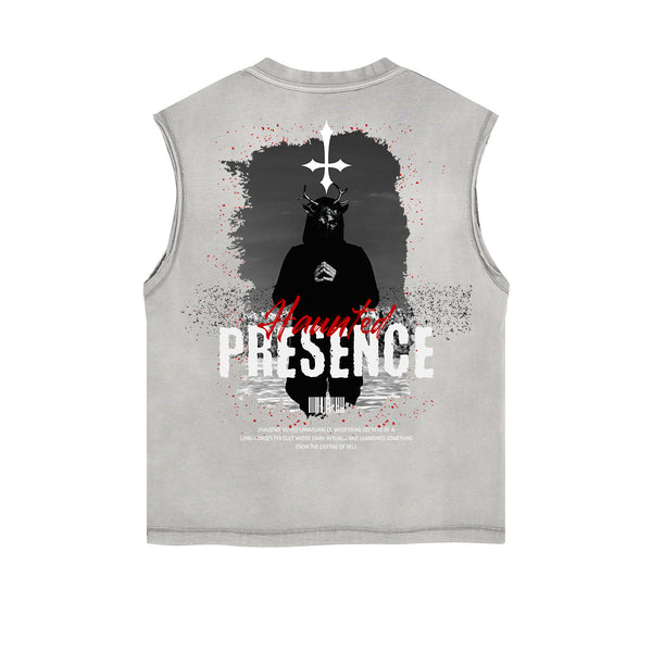 Frayed-Edge Gothic Death Motif Tank