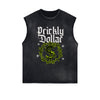 Distressed Gothic Death Motif Tank Top