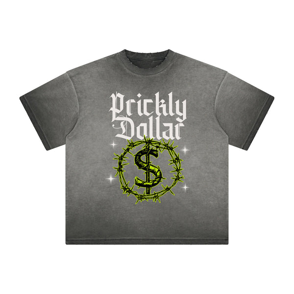 Heavyweight Washed Gothic Death Motif Tee