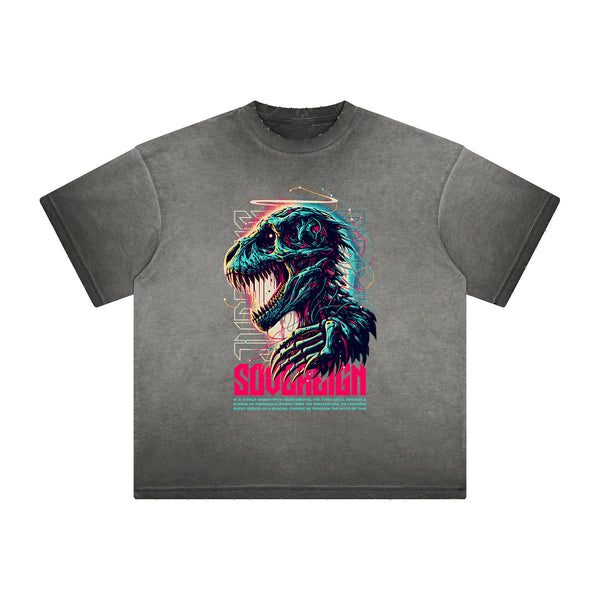 Heavyweight Washed Gothic Death Motif Tee