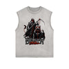 Frayed-Edge Gothic Death Motif Tank