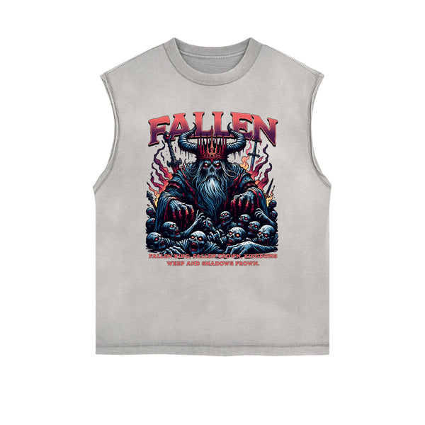 Frayed-Edge Gothic Death Motif Tank